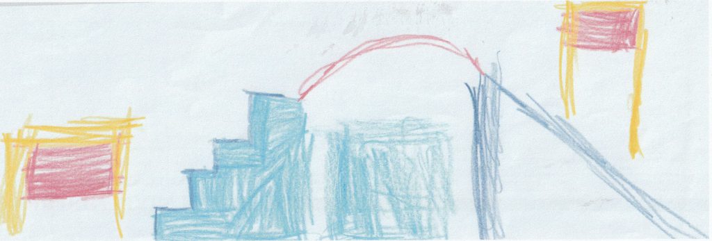 Turnraum gemalt von einem Kind